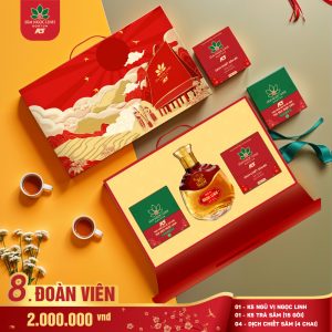 Hộp Quà Đoàn Viên 2025 (Rượu K5 + Dịch + Trà15)