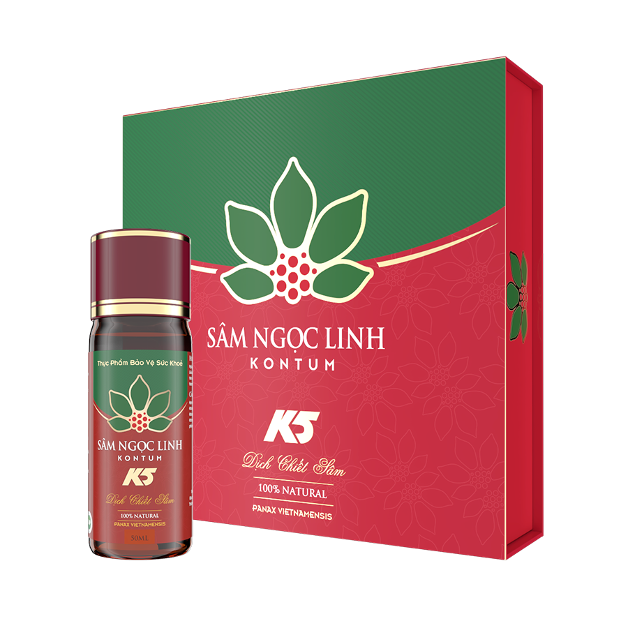 TPBVSK Dịch Chiết Sâm Ngọc Linh K5 - 50ml - 10 Chai/Hộp