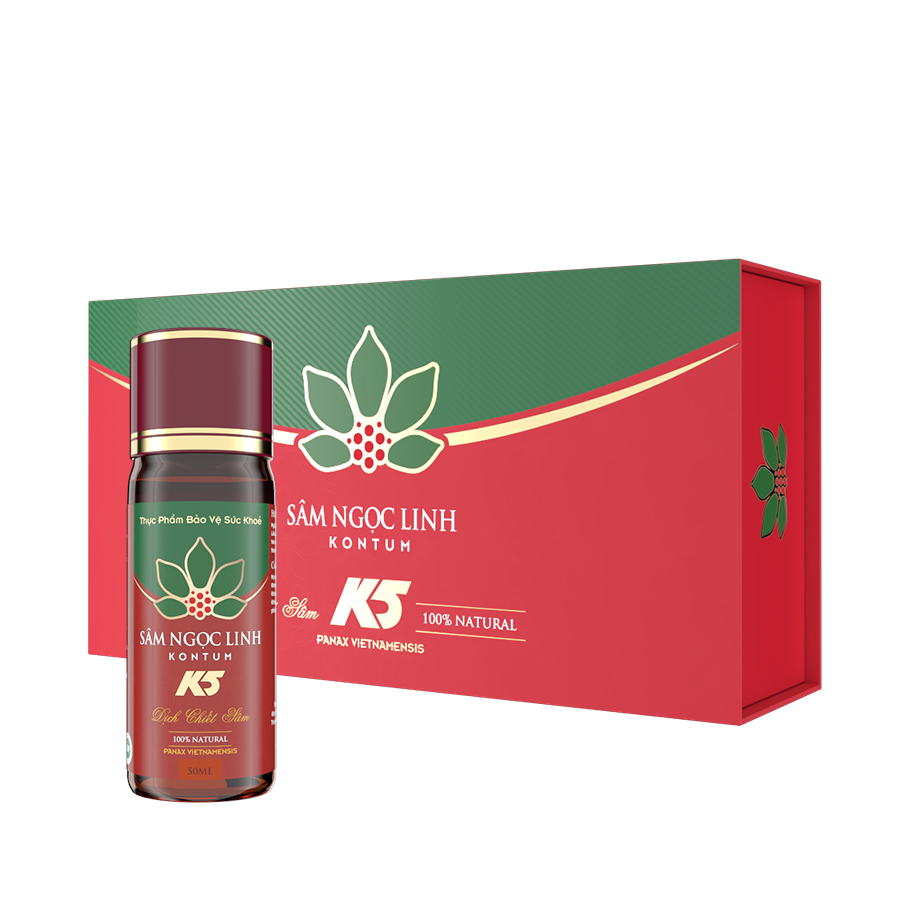 TPBVSK Dịch Chiết Sâm Ngọc Linh K5 - 50ml - 05 Chai/Hộp