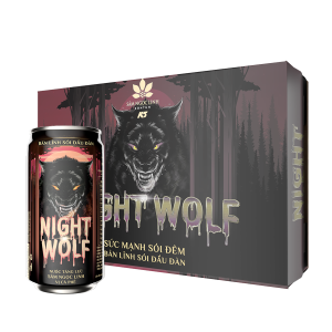 [Thùng/24Lon]Nước tăng lực Night Wolf vị cà phê 245ml